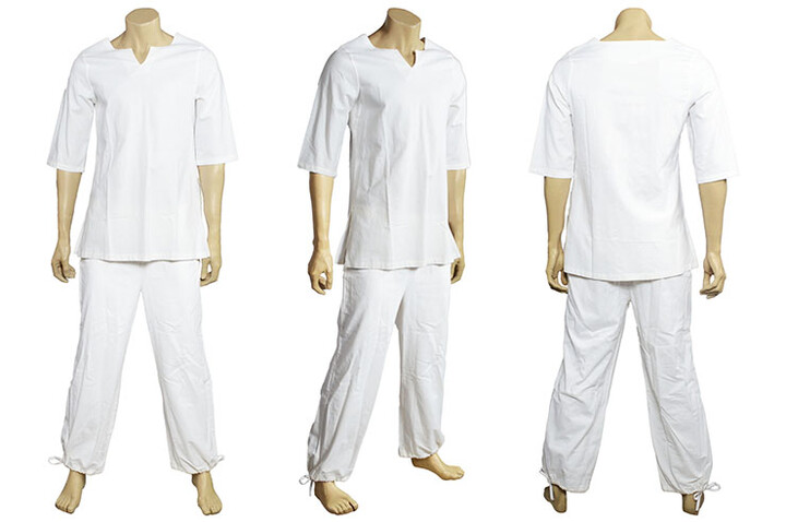 Roupa de ioga, algodão e linho