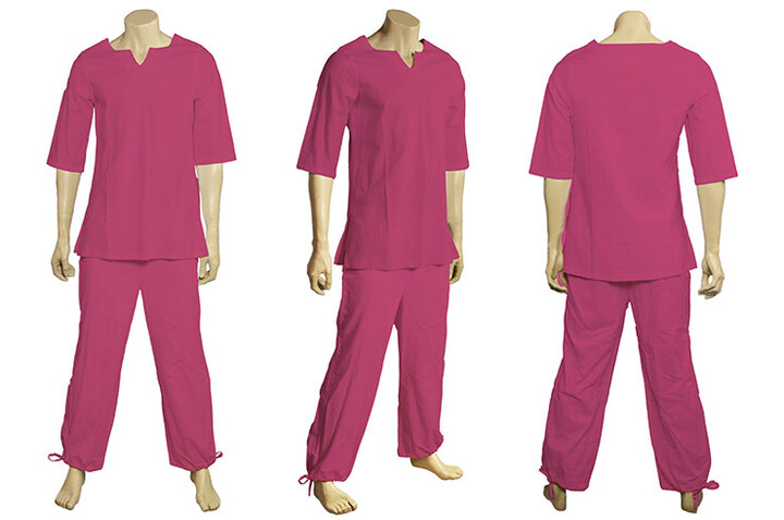 Roupa de ioga, algodão e linho