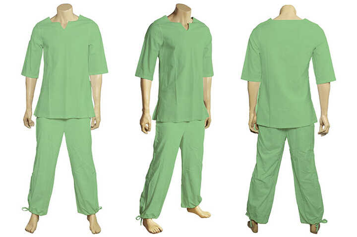 Roupa de ioga, algodão e linho