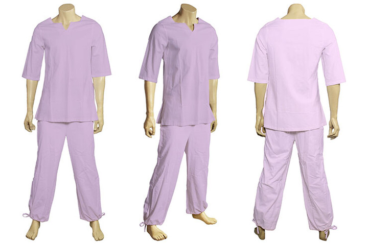 Roupa de ioga, algodão e linho