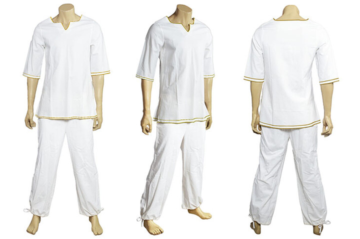 Roupa de ioga, algodão e linho
