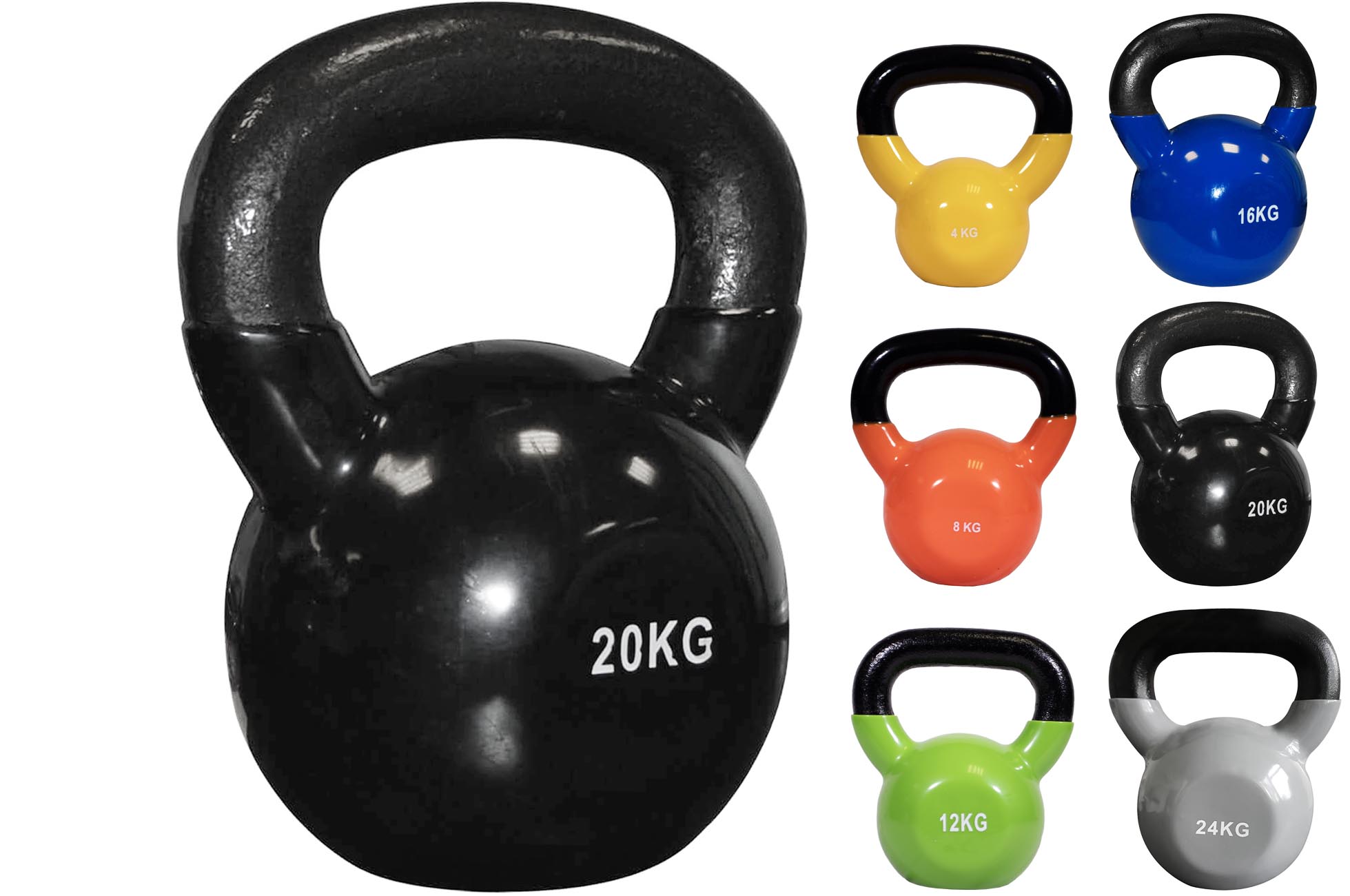 Pesa Rusa Kettlebell 16kg Acero Y Vinilo