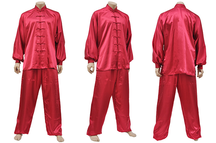 Taiji Uniforml, Imitation Silk, Red
