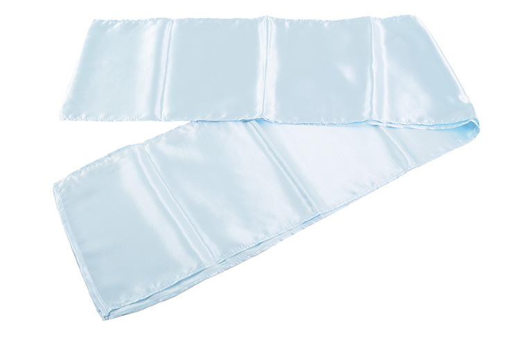 Wushu Belt, Solid Color (Silk Imitation) - Color - Light blue