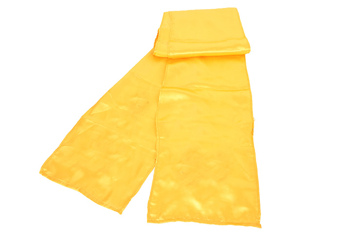 Wushu Belt, Solid Color (Silk Imitation) - Color - Yellow-Orange