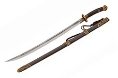 Qing Dynasty Broadsword - Damascus steel, Rigid Sharpened