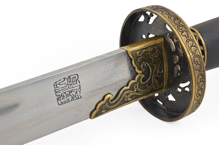 Qing Dynasty Broadsword - Damascus steel, Rigid Sharpened