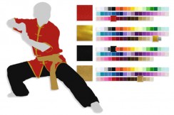 Tenue, Haut, Pant, Ceinture, Personnalisé (wushu, taiji, shaolin, wudang)