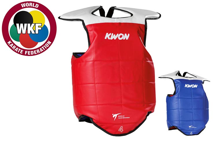 Reversible Taekwondo Chest Protection WTF, Kwon