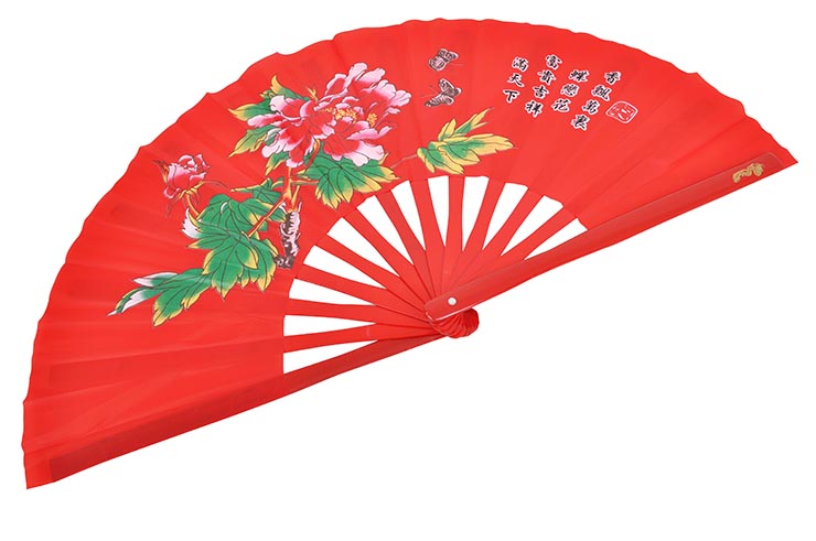 Éventail Tai Chi (Tai Ji Shan) Pivoine