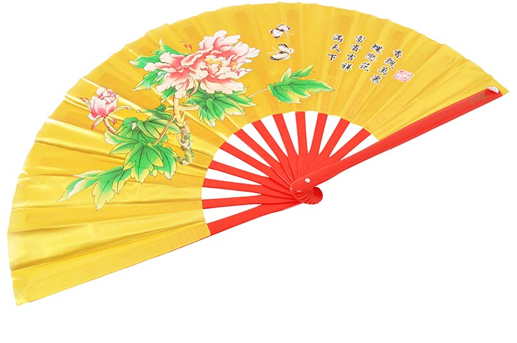 Éventail Tai Chi (Tai Ji Shan) Pivoine