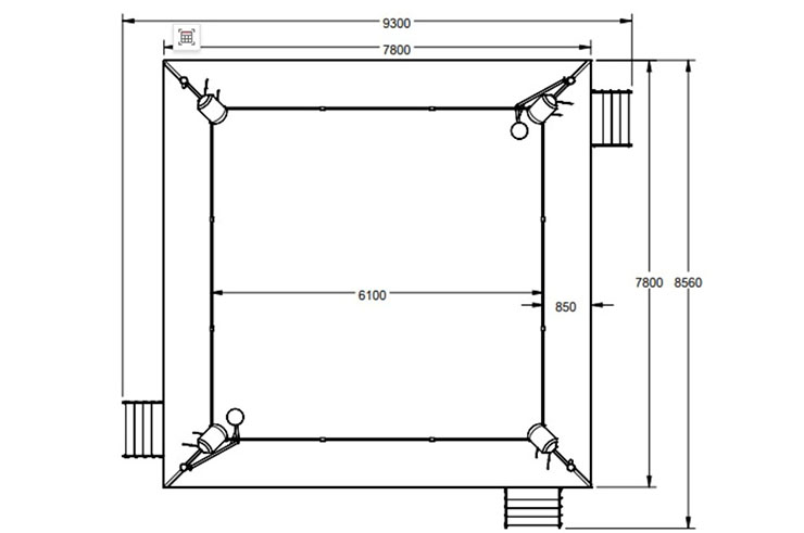 Boxing Ring (customizable) - International Competition Standards - AIBA Norms