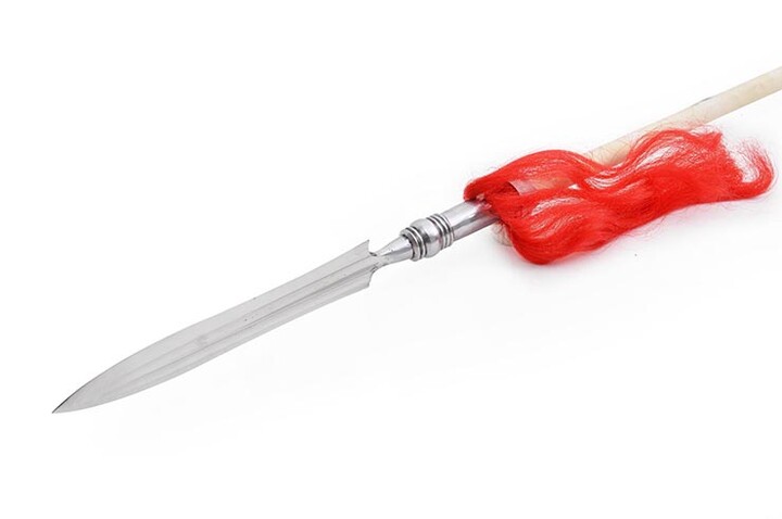 Lance Kung Fu Traditionnelle, pointe Inox plein, Haut de Gamme