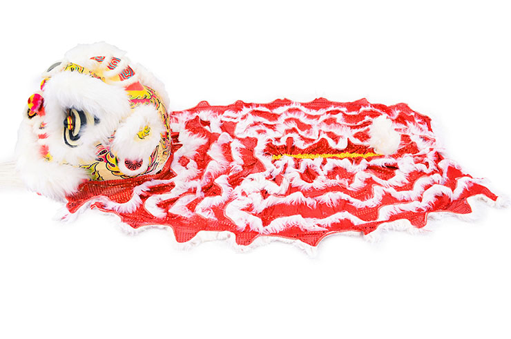 Lion Dance Costume, Southern Style - White & Red