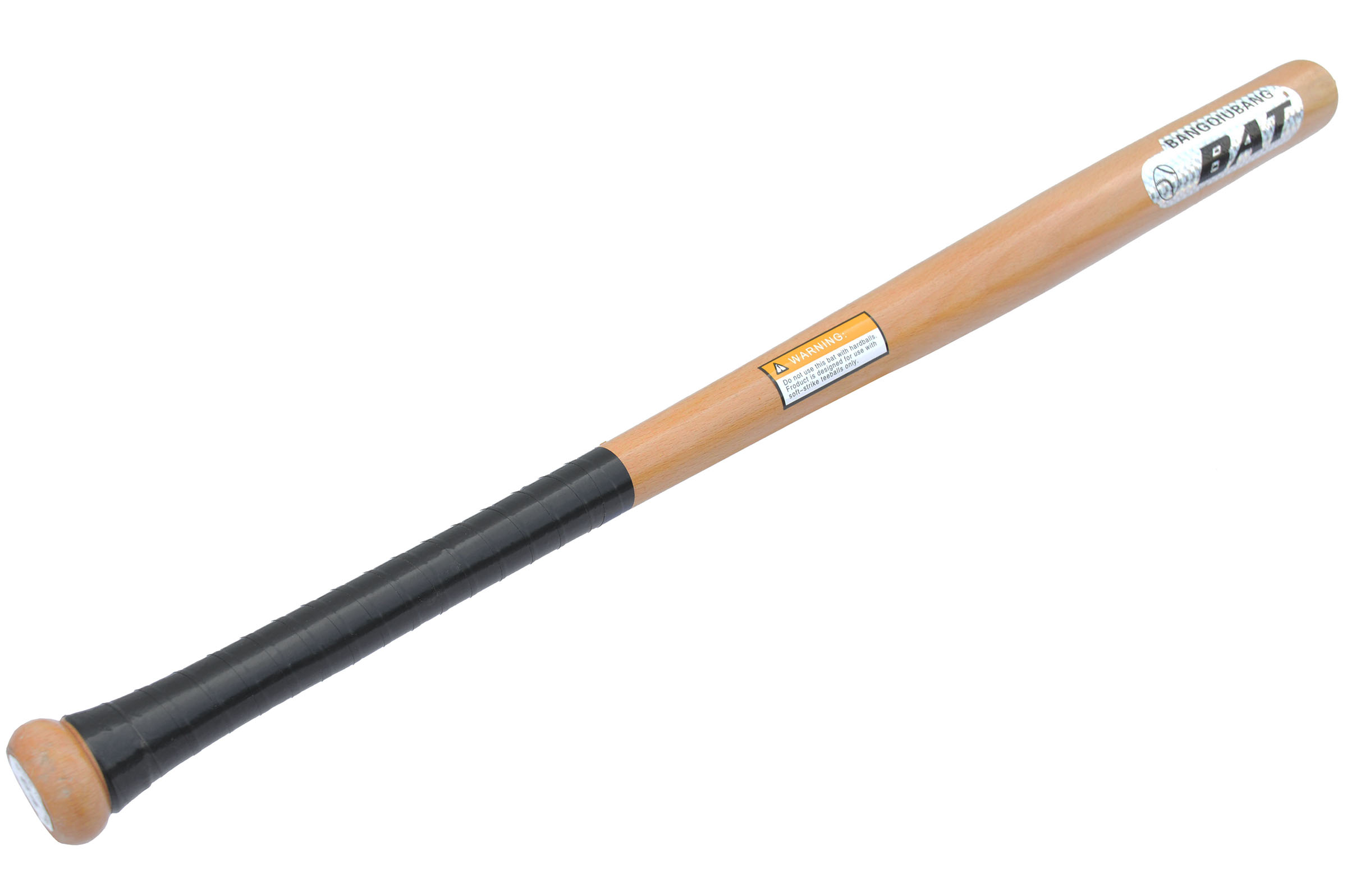 Batte de baseball en bois rouge L 59 cm avec des textes