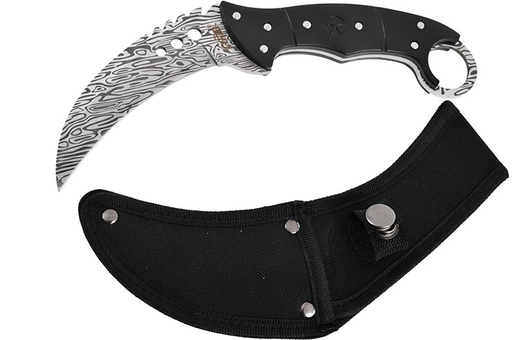 Karambit, Black & White Damascus, 22 cm