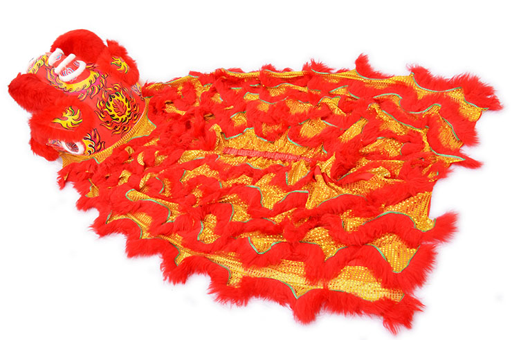 Lion Dance Costume, Southern Style - Red & Gold