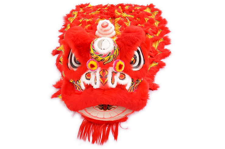 Costume Danse du Lion, Style du Sud - Rouge & Or