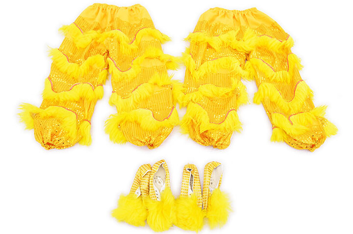 Costume Danse du Lion, Style du Sud - Jaune & Or
