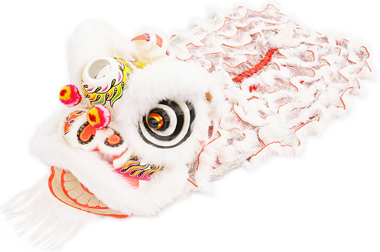 Lion Dance Costume, Southern Style - White & Silver