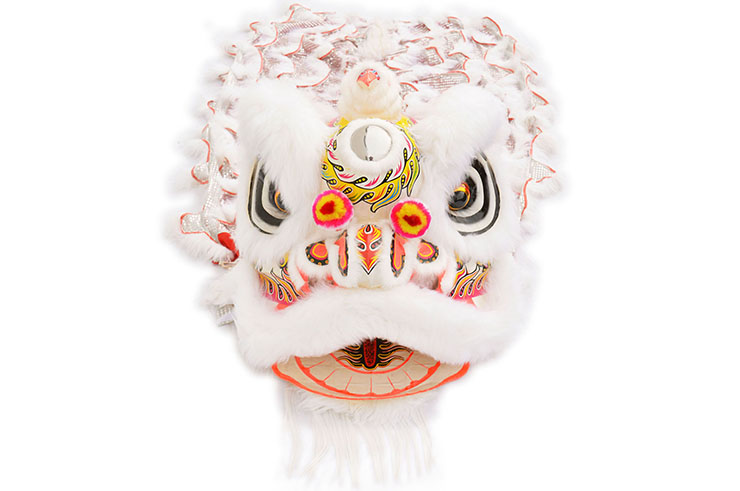 Lion Dance Costume, Southern Style - White & Silver