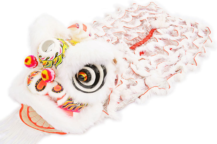 Lion Dance Costume, Southern Style - White & Silver