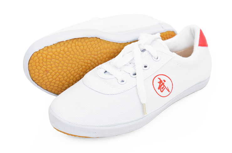 White Wushu Shoes - Double Star