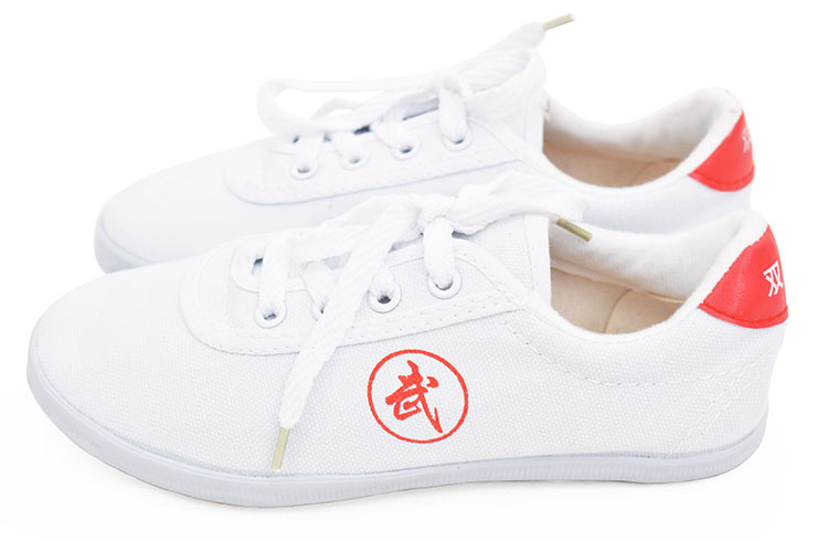 White Wushu Shoes - Double Star