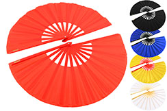 Double Plain color Tai Chi Fan (Tai Ji Shan)