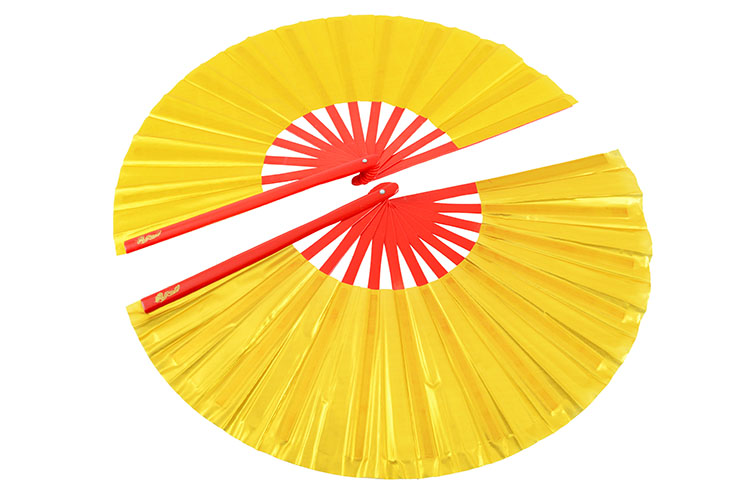 Double Plain color Tai Chi Fan (Tai Ji Shan)