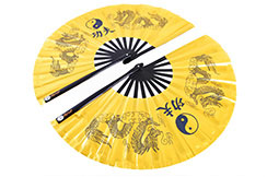 Double Tai Chi Fan (Tai Ji Shan), Golden Dragon