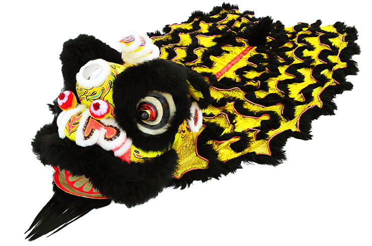 Costume Danse du Lion, Style du Sud - Noir & Or