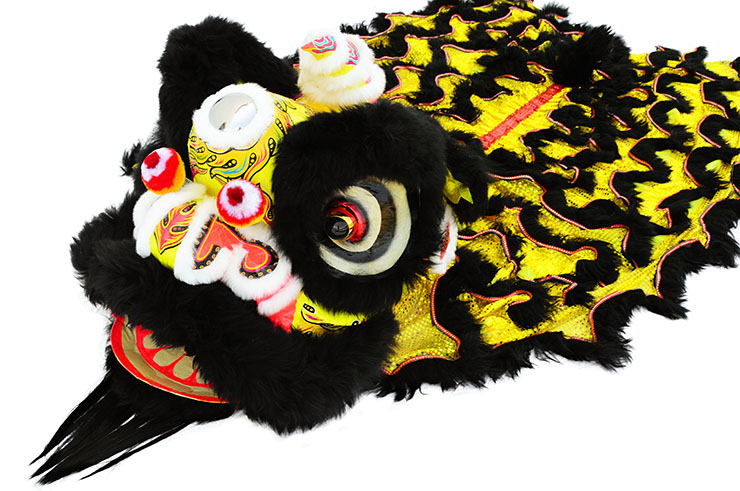 Costume Danse du Lion, Style du Sud - Noir & Or