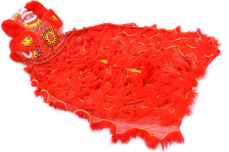 Costume Danse du Lion du Sud, Rouge et Rouge