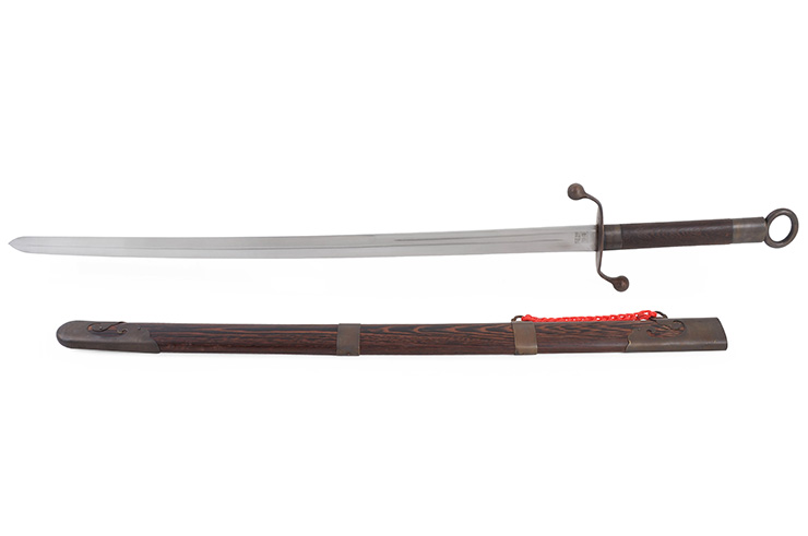 Sabre Tradicional Tai Chi Estilo Yang (Topo de gama, Preto) - Rígido