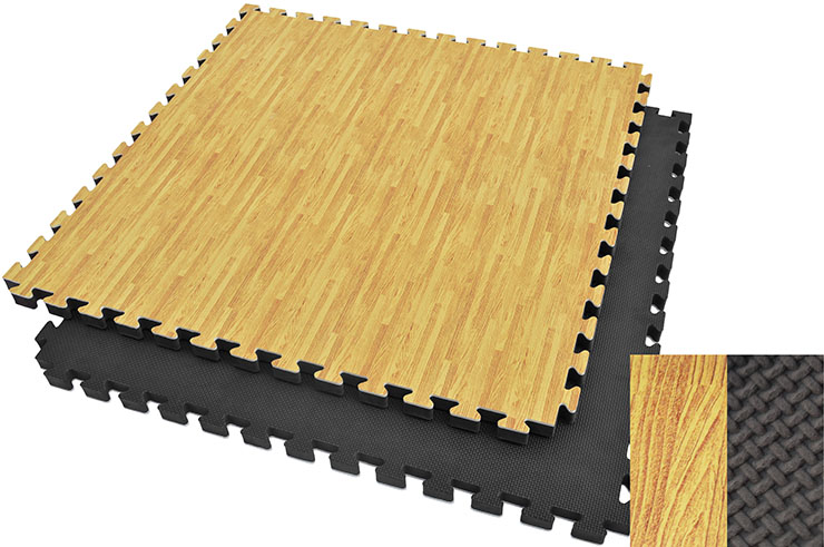 Tatami Puzzle 2,5 cm, Acabamento Madeira & Bege
