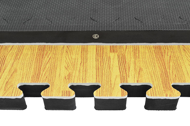 Tatami Puzzle 2,5 cm, Acabamento Madeira & Bege