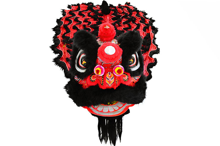 Costume Danse du Lion, Style du Sud - Noir & Rouge