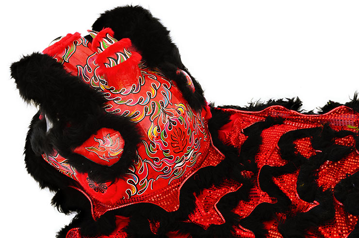 Lion Dance Costume, Southern Style - Black & Red