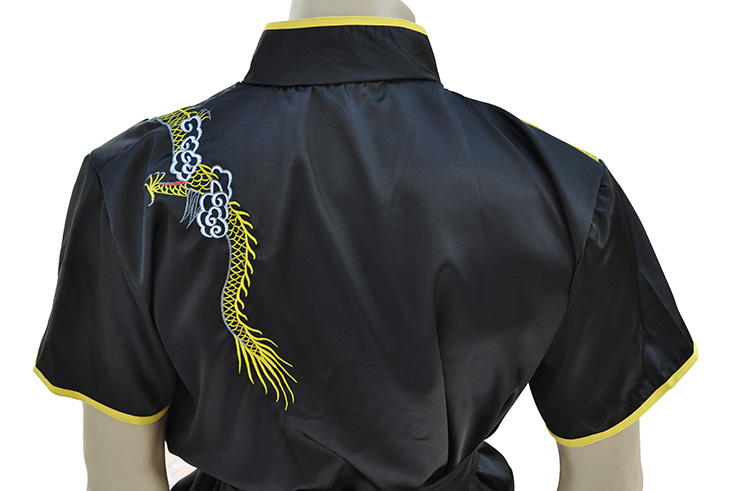Camisa Chang Quan, Satén, Dragón