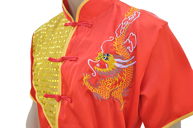 Chang Quan Top, Satin, Dragon