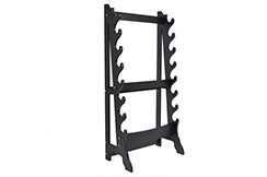 High Range Rack, 8 weapons - Inclined, Black Wood