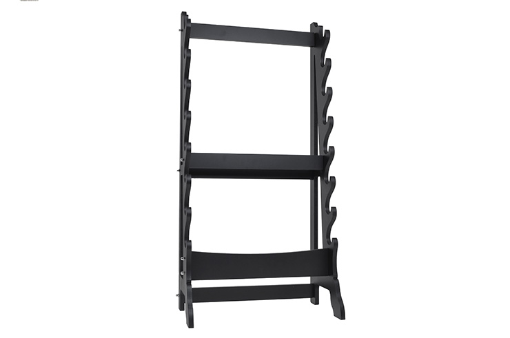 High Range Rack, 8 weapons - Inclined, Black Wood