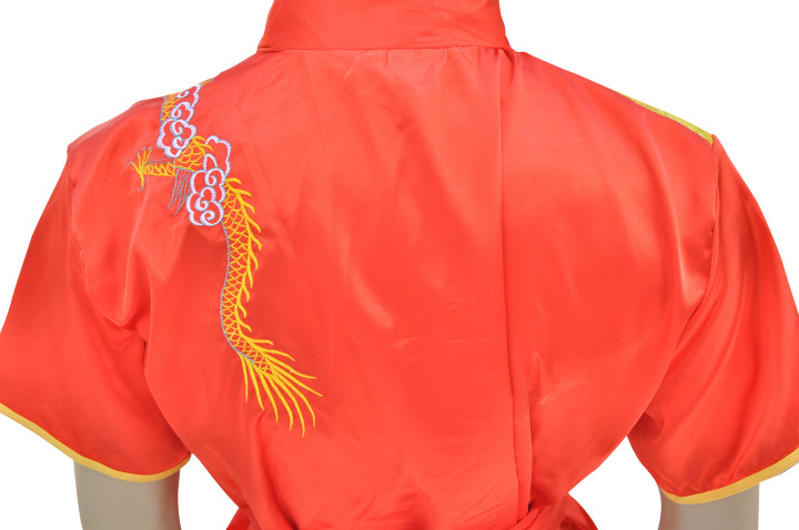 Vestido Chang Quan, Cetim, Dragão
