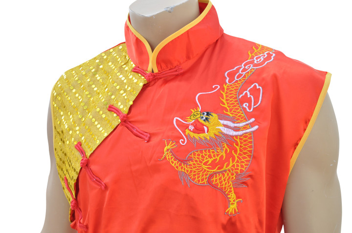 Vestido Nan Quan, Cetim, Dragão