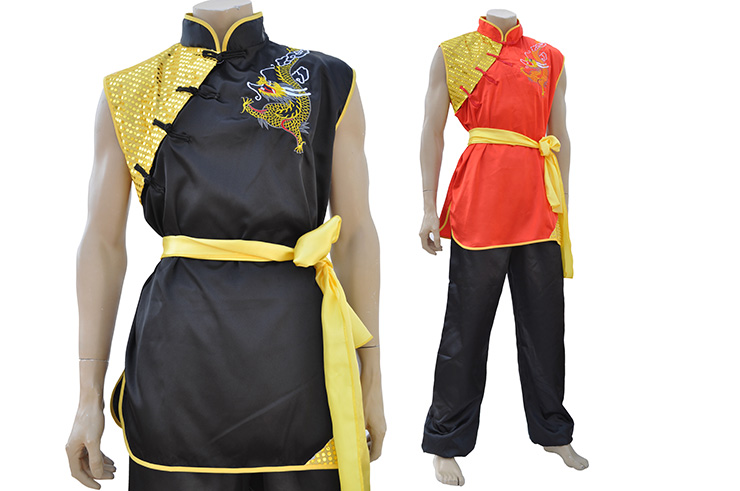 Vestido Nan Quan, Cetim, Dragão