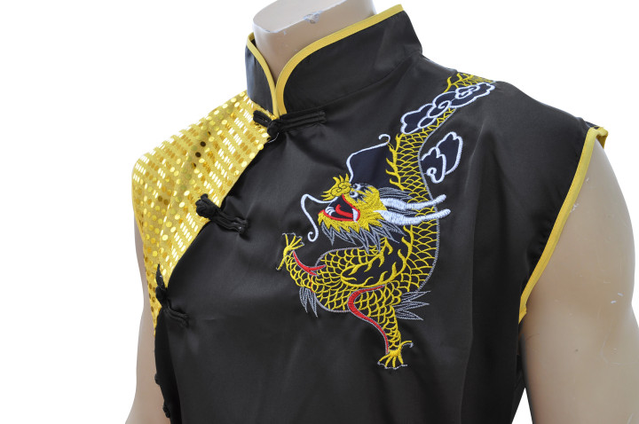 Vestido Nan Quan, Cetim, Dragão