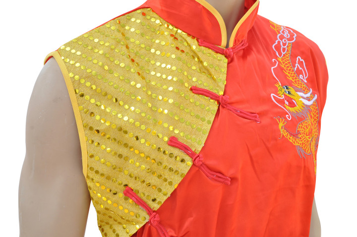 Vestido Nan Quan, Cetim, Dragão