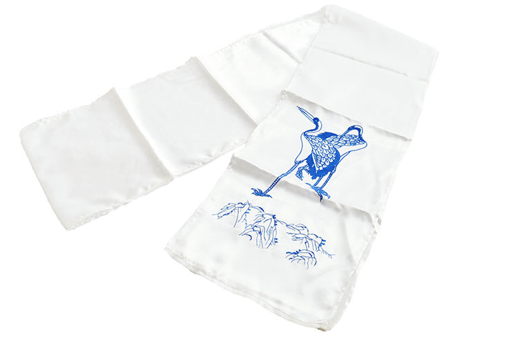 Embroidered Crane Kungfu Belt, Silk Imitation