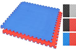 Tatami Puzzle 2 cm, Bleu/Rouge, Motif en T (Polyvalent)